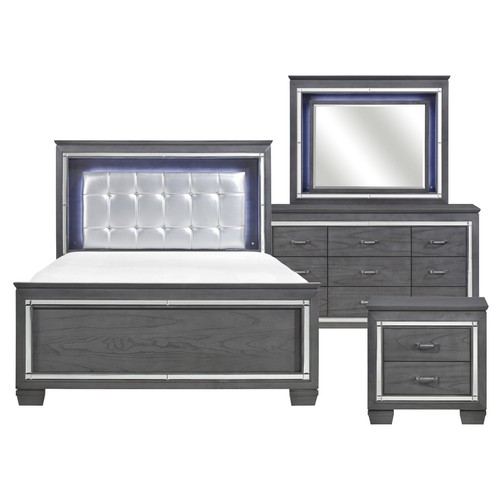 Glitzy gray mirrored led - gray,